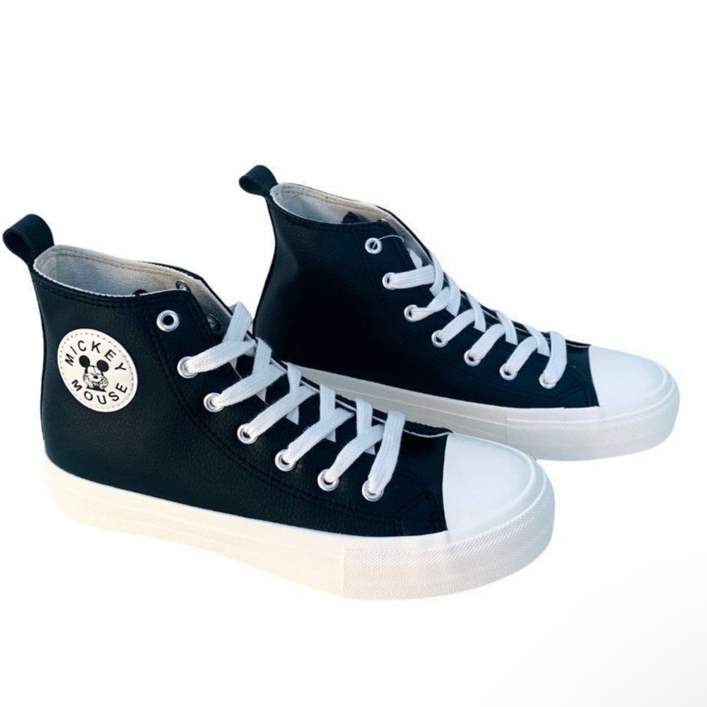 Disney Mickey Mouse Black/White High-Top Sneakers - Picture 7 of 10